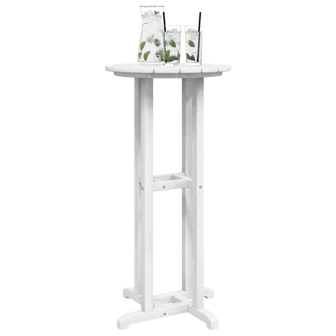 vidaXL Bartafel Wit 55 x 55 x 107 cm Polyetheen