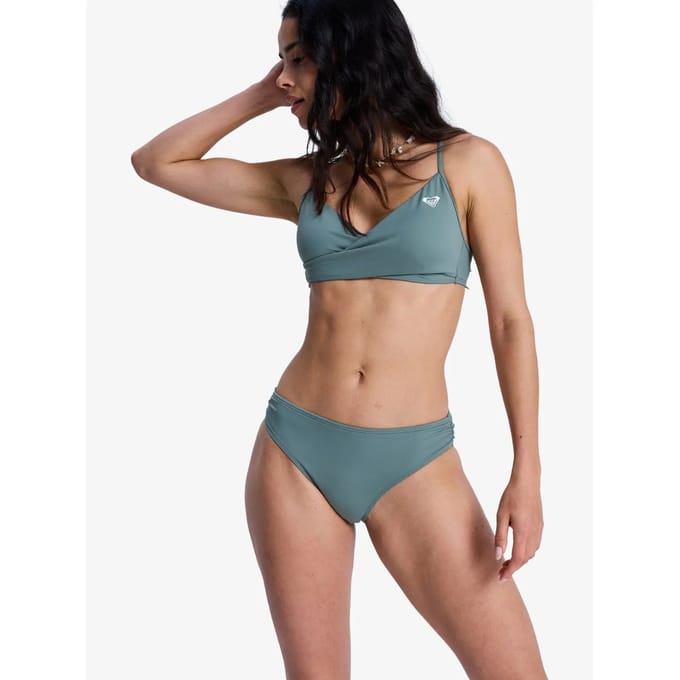Bikini broekje met geborduurd logo vrouw Roxy Solid Essentials