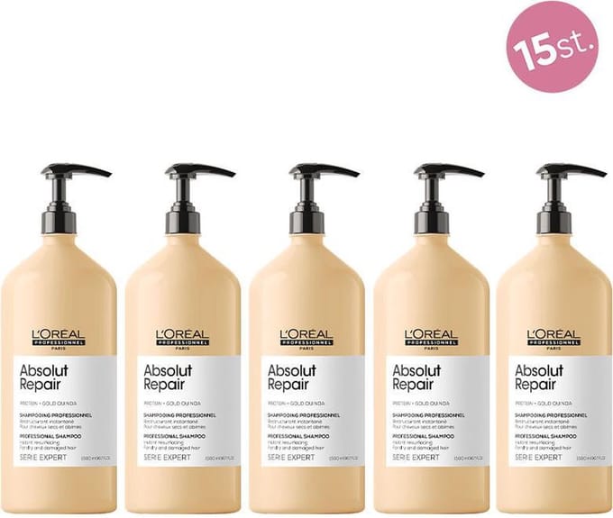 15X L'Oréal Serie Expert Absolut Repair Gold Shampoo 1500ml