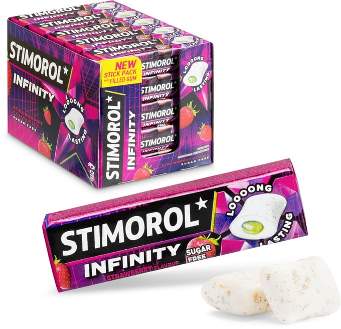 Stimorol Infinity Strawberry - Kauwgom - Suikervrij - 1x25stuks