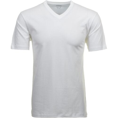 Ragman T-Shirt Uni V-Neck Single Jersey 2Pack Wit / male