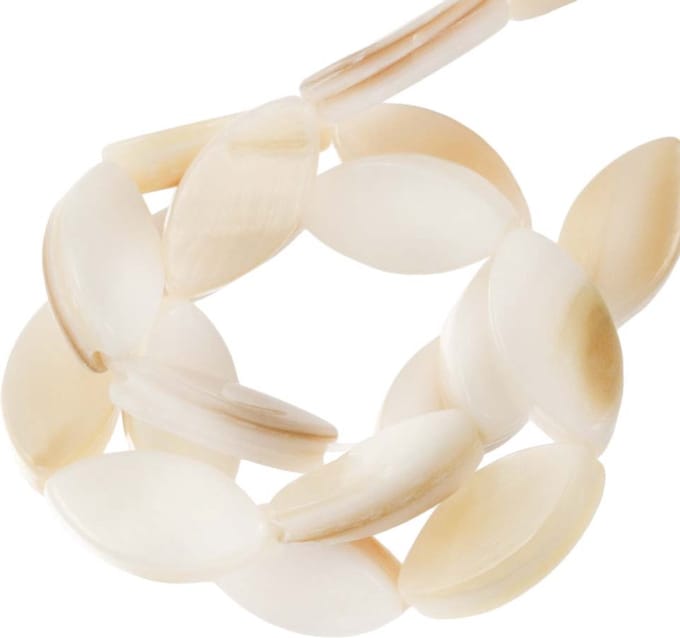 Schelp Kralen (11 x 5.5 x 2.5 mm) Beige (37 Stuks)