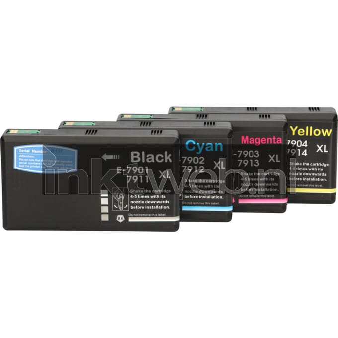 FLWR - Inktcartridges / 79XL / Multipack Zwart & Kleur - Geschikt voor Epson