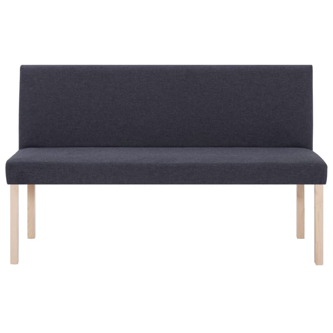 vidaXL - Bankje - 139,5 - cm - polyester - donkergrijs
