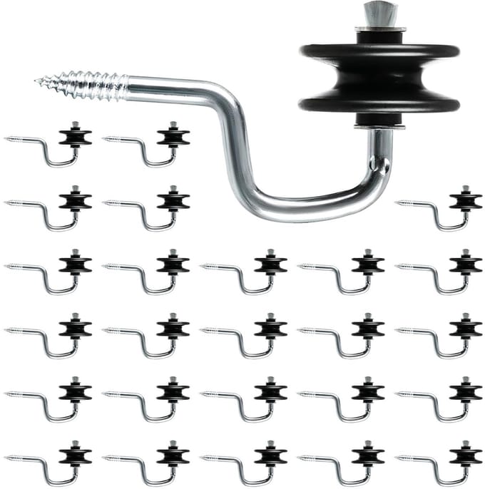 Hek Isolator Set - Draad Bevestiging - Veilige Omheining - 25 Stuks Pakket - Zwart