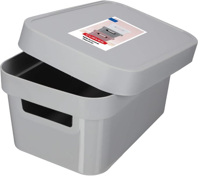 Opbergbox met deksel Curver Infinity 4.5L grijs