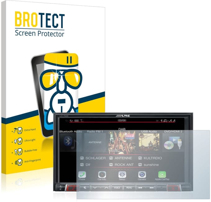 Screenprotector voor Alpine iLX-702D Beschermglas transparant