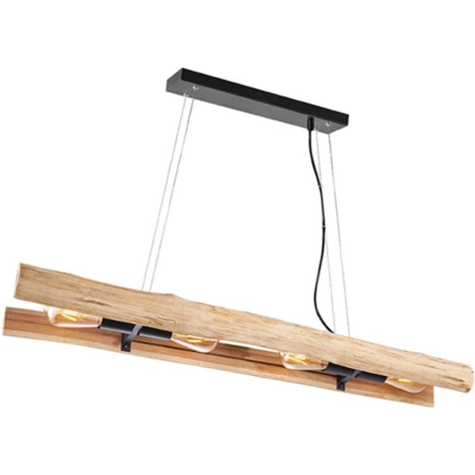 LABEL51 Woody Hanglamp - Naturel - Hout - 4-Lichts
