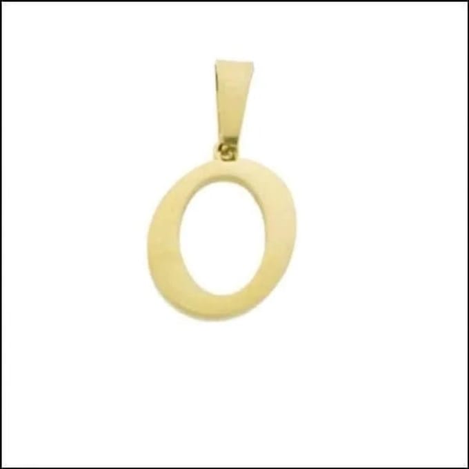 Rvs sieraden - Hangers - Sierlijke letter hanger initiaal - Letter O