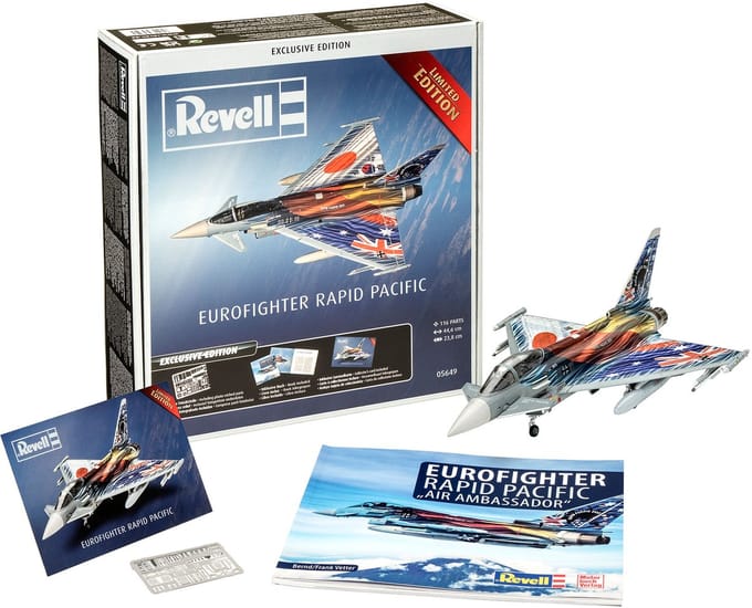 Revell Modelbouwpakket Militaire voertuigen - 05649 Eurofighter Rapid Pacific - Platinum Edition - Geschenkset Plastic - 1:72 - Modelbouw