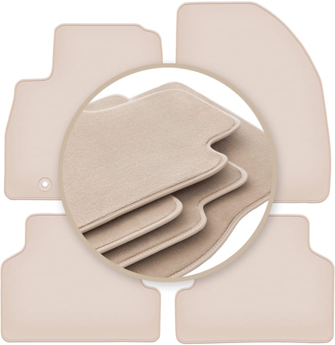 PREMIUM beige matten voor: Ford Focus MK2 stationwagen, sedan, hatchback 2004-2011