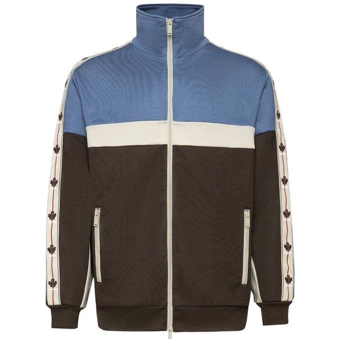 Dsquared2 Maple Leaf Tape Blauw Trainingsjack