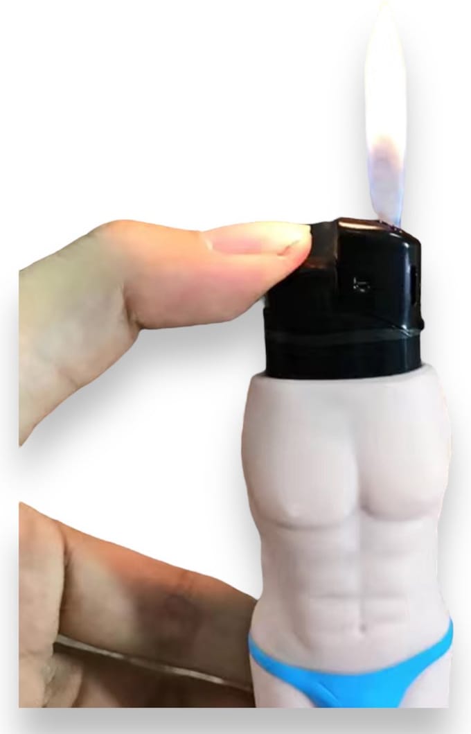 Aansteker Sleeve Sexy Man - Stijlvol Wit Design 1 Stuk