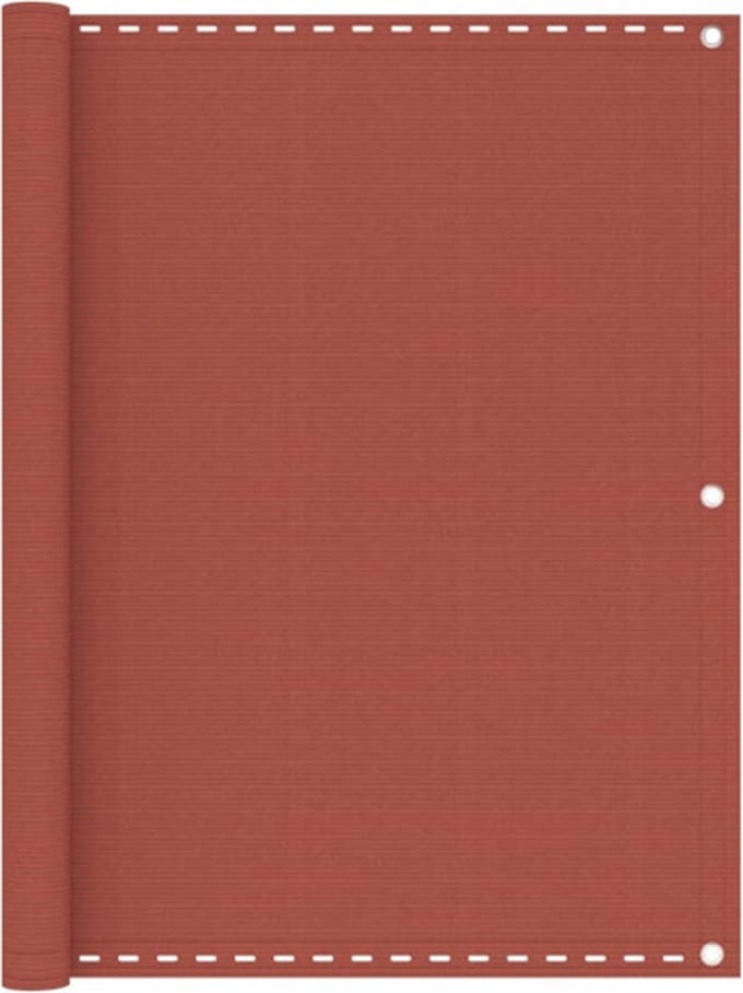 vidaXL - Balkonscherm - 120x600 - cm - HDPE - terracottakleurig