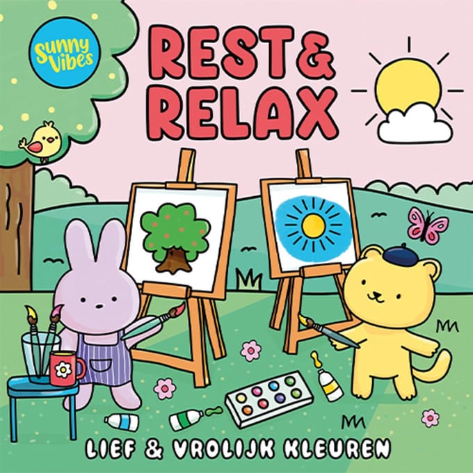 Sunny Vibes Rest & Relax Cute & Bold Colouring Book