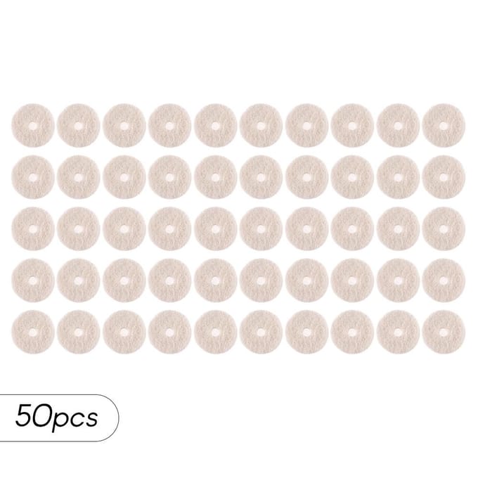 50 stks Gitaarband Vilten Knop Ringen Sloten Blokken Gitaar Onderdelen Accessoires wit