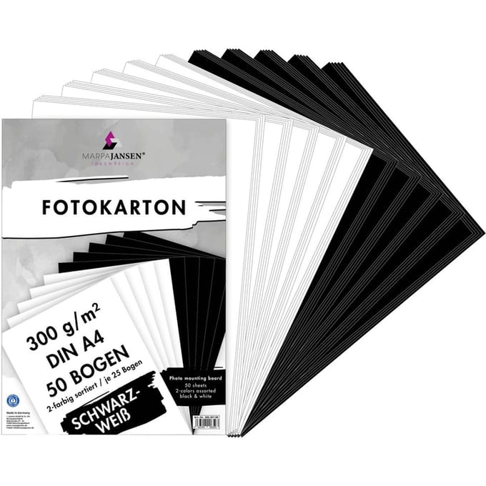 Fotokarton assortiment "Zwart-wit"
