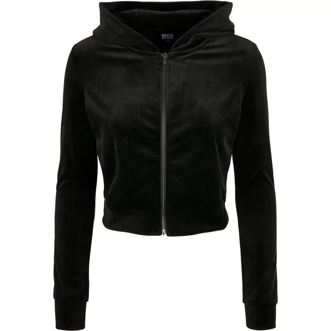 Urban Classics - Velvet Vest met capuchon - 4XL - Zwart