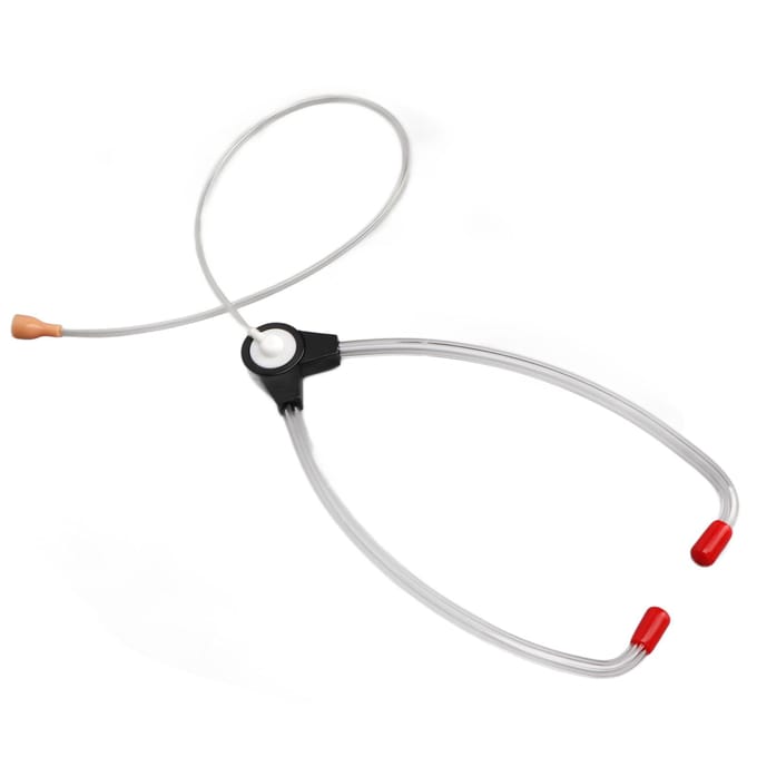 Hoortoestel Stethoscoop Professioneel Rood Volume Geluidsdetectie Luistertest Binauraal white