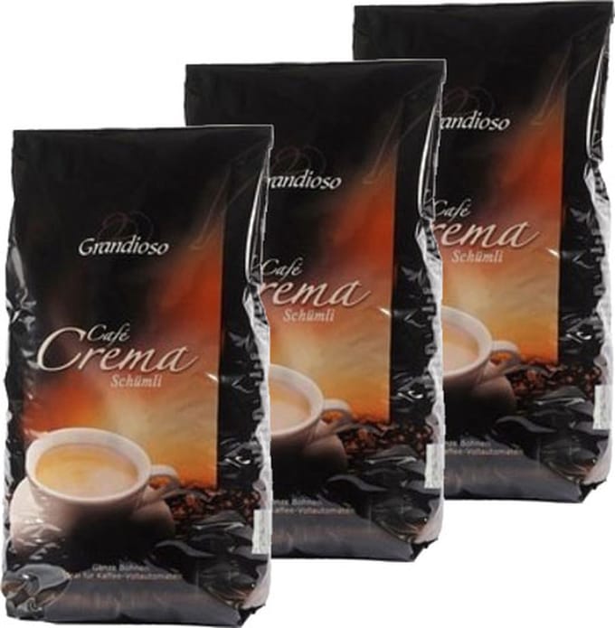 Grandioso Café Crema Schümli - koffiebonen - 3 x 1 kilo