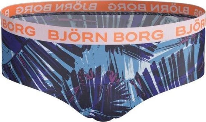 Björn Borg - Meisjes - Palmenprint Hipster 2-Pack - Blauw/Multicolour - Maat 146-152