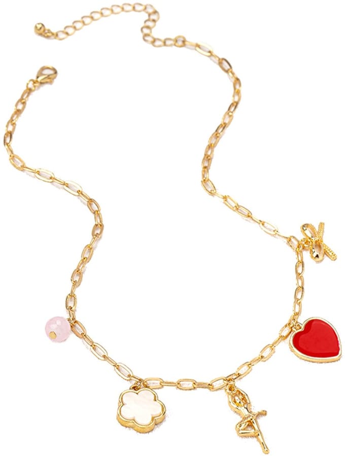 Dames Ketting – met Bedels – Roestvrijstaal (RVS) – 40-45 cm
