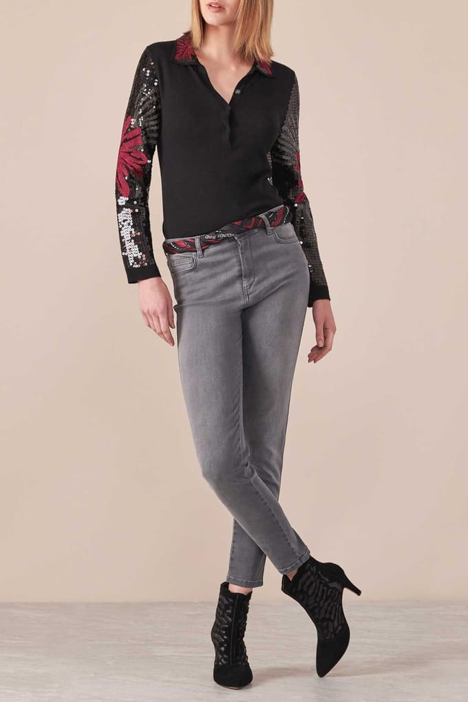 Anne Fontaine Lisou Pullover Black Taglia: 36 | Maglie a manica lunga Outlet | Donna | Nero