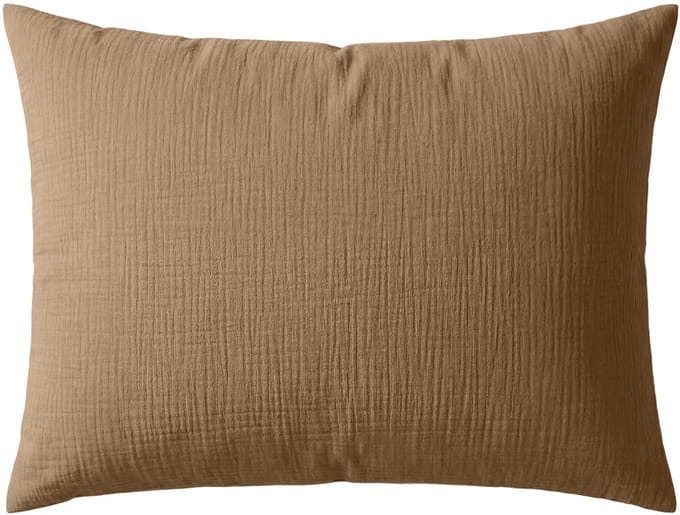 Zelesta Deluxe Katoen Mousseline Kussensloop Set Van 2 - Bruin 60x70cm