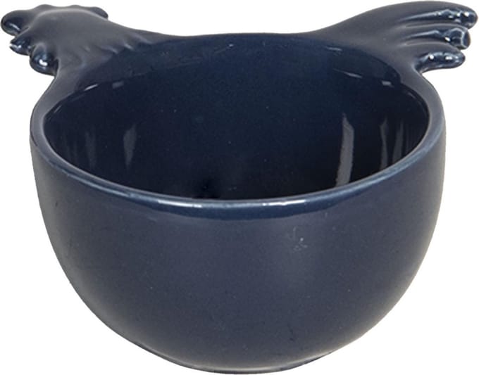 Clayre & Eef Maatlepel 9x9x5 cm Blauw Keramiek Haan