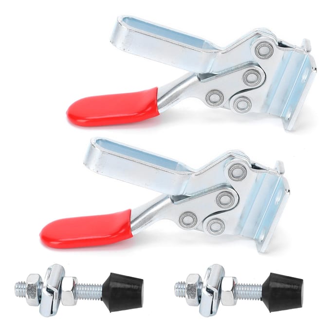 2 stuks Las Kniehevelklem Horizontale Klem Elleboog Compressor Snelspanner Handgereedschap GH?225?D white