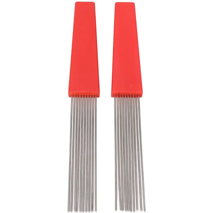 2 STUKS Guiro Schraper Borstel Ergonomisch Ontwerp Plastic en Roestvrij Staal Latijns-Amerikaanse Percussie Kamstijl red