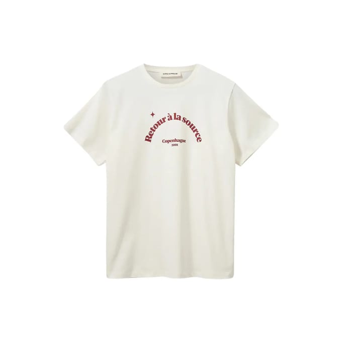T-shirt met print Terug naar de bron dames Sofie Schnoor Zenasw