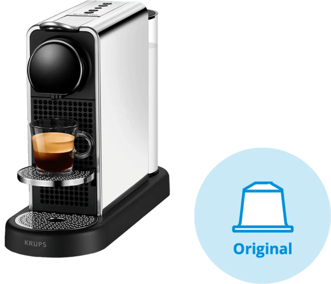 Krups Nespresso Citiz Platinum XN610D - Koffiecupmachine - RVS - Elegant - Energiezuinig