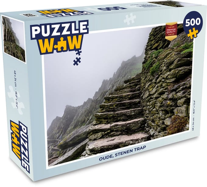 Puzzel Oude, stenen trap - Legpuzzel - Puzzel 500 stukjes