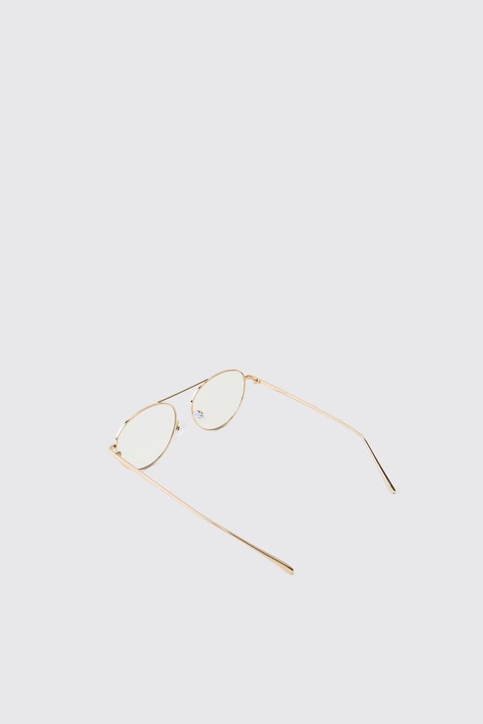 Clear Frame Grandad Glasses Sunglasses | Silver