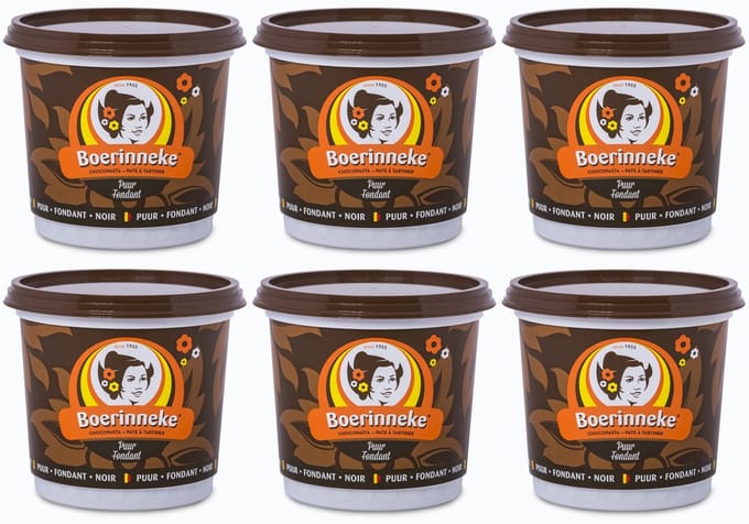 Boerinneke Chocopasta Fondant Puur 6 x 400g