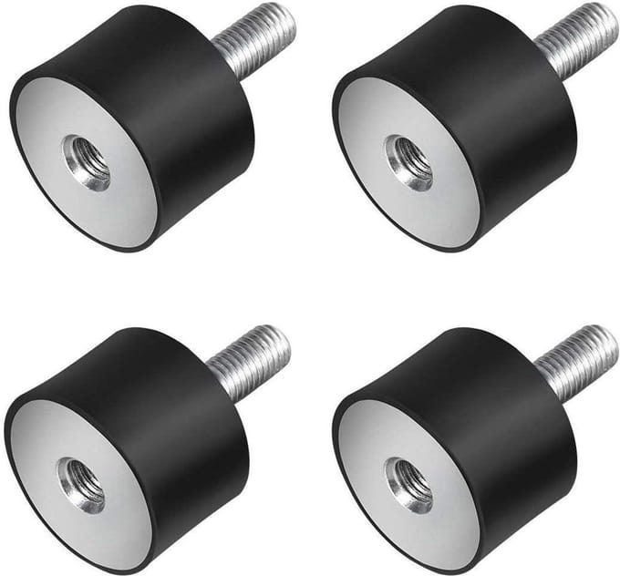 Set van 4 rubberen metalen buffers voor M8 schokdempers, demper Silentblock voor optimale demping