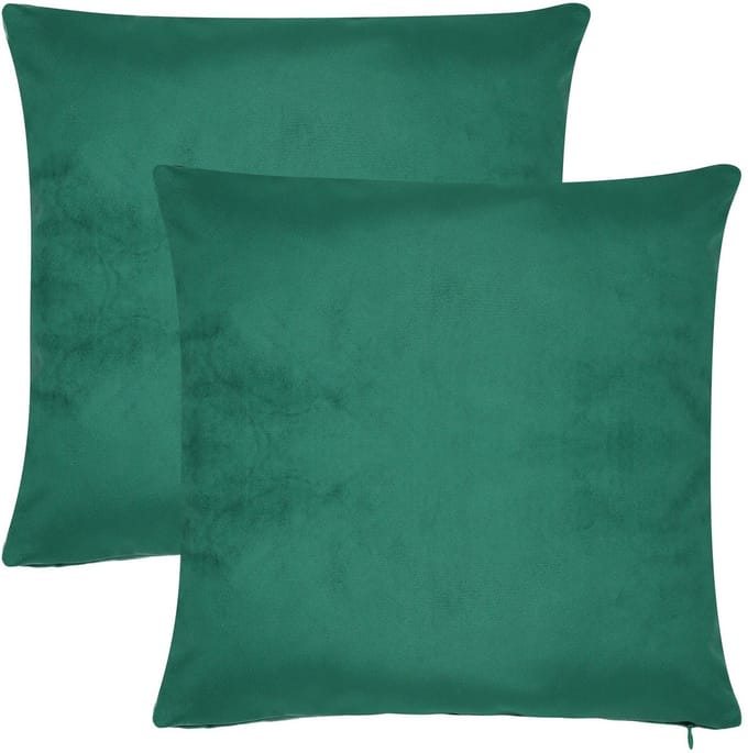 Barbons kussenhoes 45x45 - set van 2 kussenhoesjes - kussensloop - dennengroen
