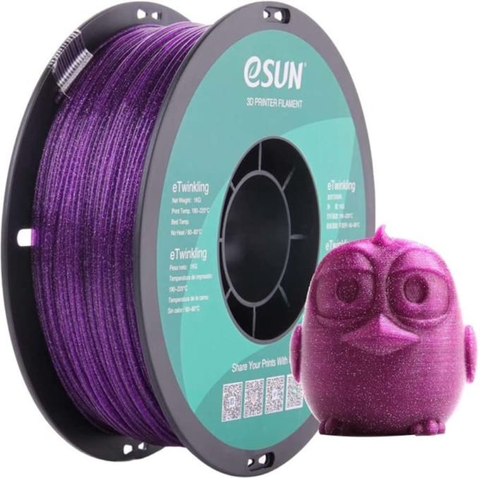 eSUN PLA-Twinkling Paars / Purple - 1 kg - 1.75 mm - 3D printer en 3D pen filament