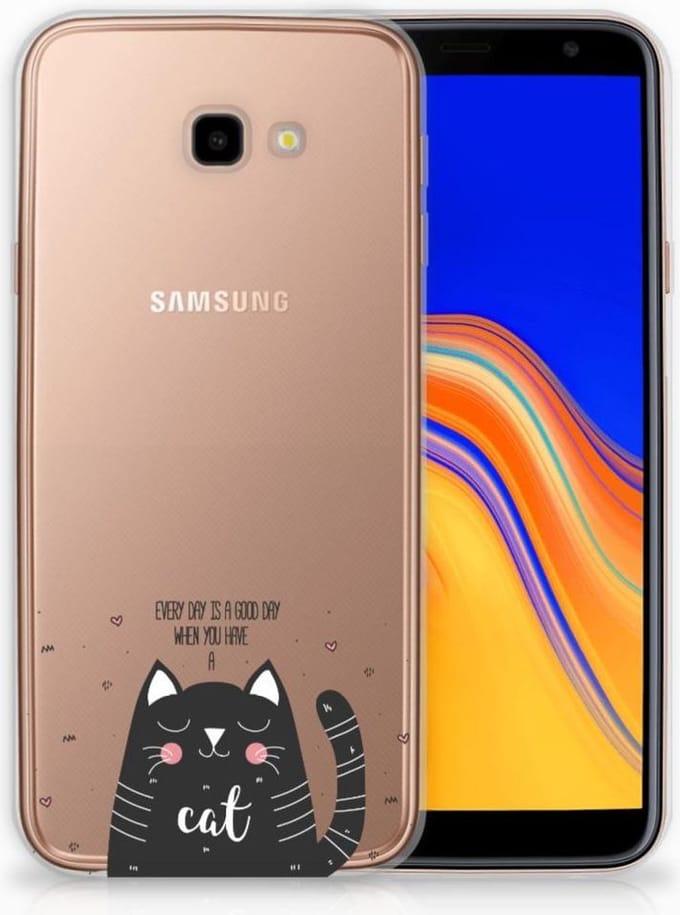 Samsung Galaxy J4 Plus (2018) Telefoonhoesje met Naam Cat Good Day