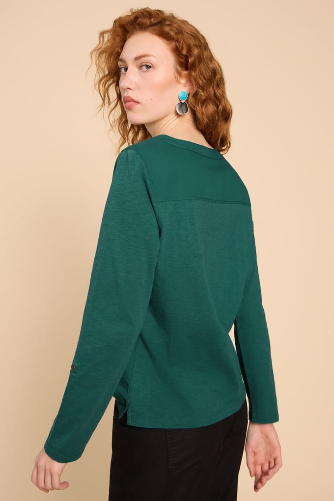 White Stuff Macley Mix Shirt Dark Teal Taglia: 16 | Magliette intime Outlet | Donna | Ciano