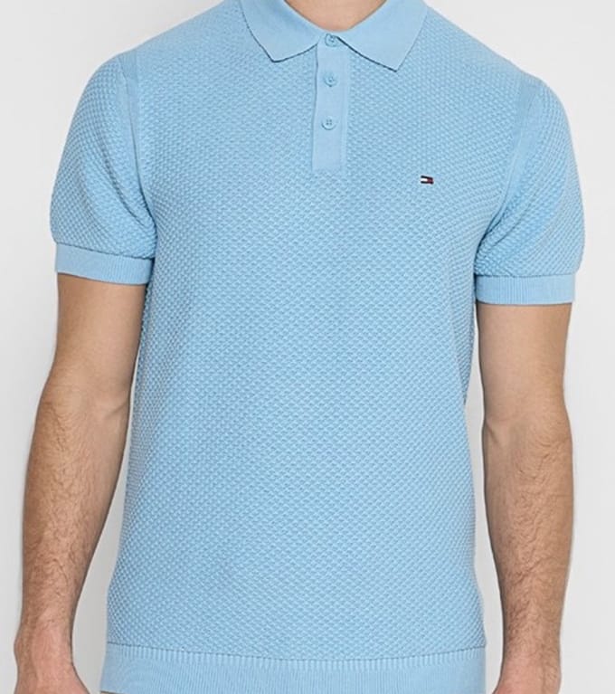Tommy Hilfiger Oval Structure S/S Polo Heren- Maat S