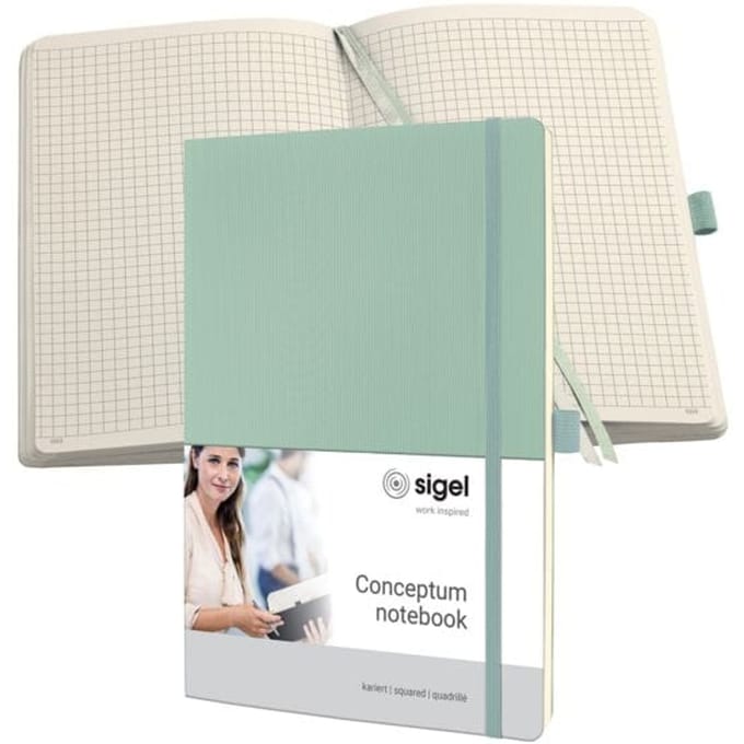 Sigel notitieboek Conceptum A4 194 pagina's 80 grams lijn mintgroen