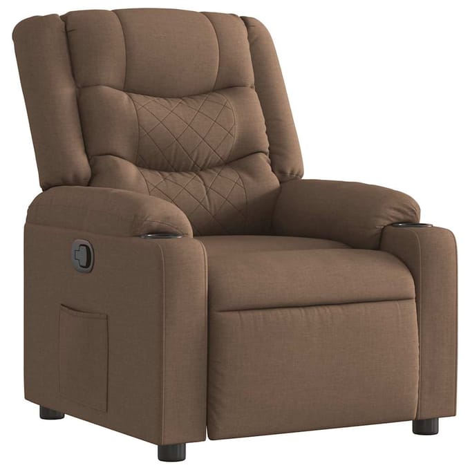 vidaXL - Fauteuil - verstelbaar - stof - bruin