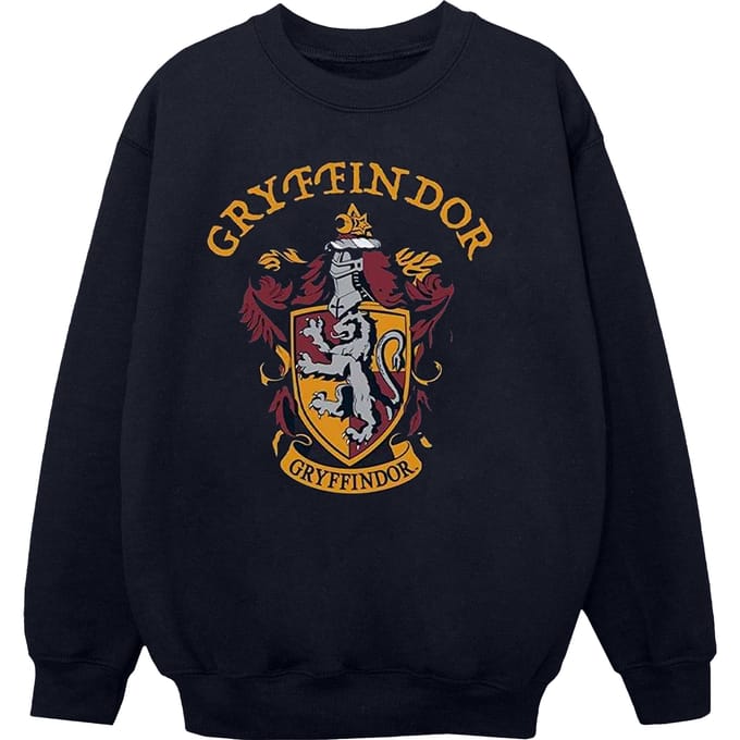 Harry Potter Jongens Gryffindor Katoenen Sweatshirt (Marineblauw)