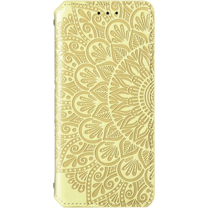 Mocaa Samsung Galaxy S21 Magnetic Mandala Wallet Geel