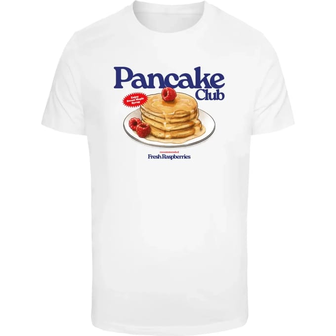 Mister Tee - Pancake Club Heren Tshirt - 4XL - Wit