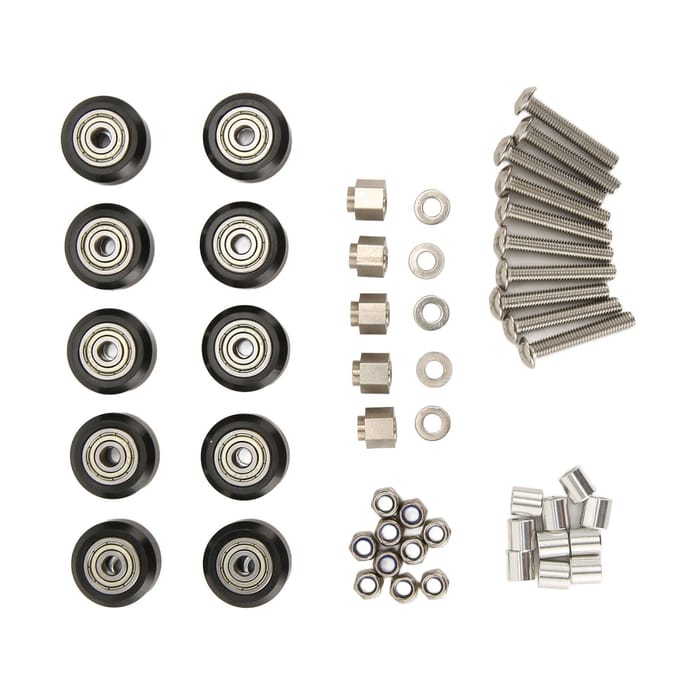 10 stuks 3D-printer katrolwielset 3D-printer POM katrolwielen plastic katrolwiel met lager black