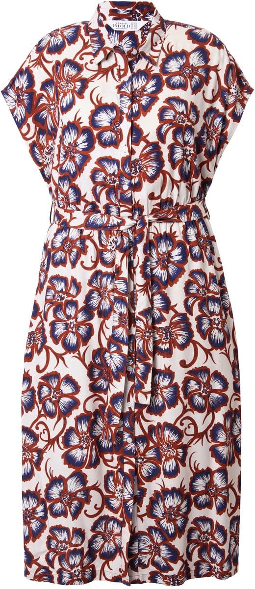 Studio Untold - Dames - Maxi-jurk oversized bloemenprint - Grijsbeige - Maat 54+