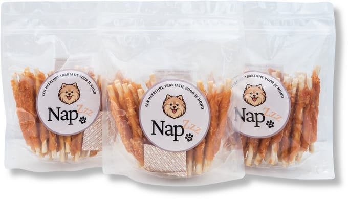 NapZZZ Hondensnack – Collageen Bar Kip – 3x400g